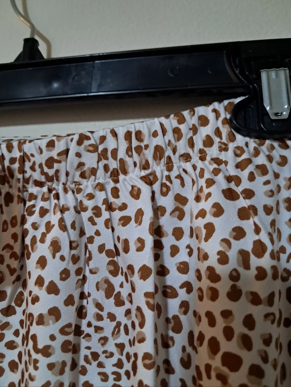 J. Crew Factory A-line Printed Bias Slip Midi Skirt Leopard Spots Sz. M